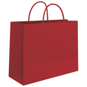 Vrećice ukrasne 24x16x7 cm sjajna plastifikacija Fornax crvene