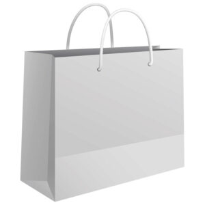 Vrećice ukrasne 24x16x7 cm sjajna plastifikacija Fornax bijele