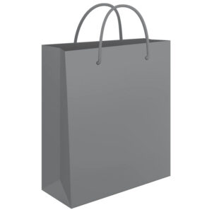 Vrećice ukrasne 24x39x9 cm sjajna plastifikacija Fornax srebrne