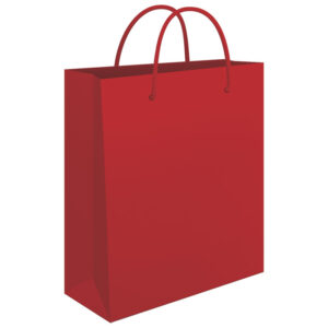 Vrećice ukrasne 34x39x10 cm sjajna plastifikacija Fornax crvene