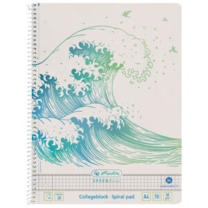 Blok kolegij A4 karo  70L Greenline Wave Herlitz 50033478 (300006028)