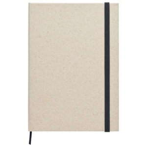 Notes A5 crte 80L od recikliranog papira i trave s gumicom natur!!