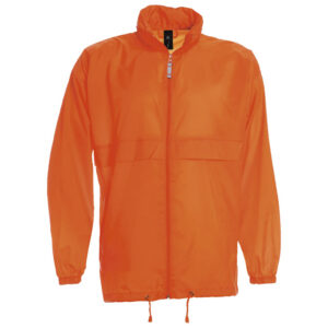 Vjetrovka s kapuljačom zip unisex B&C Sirocco narančasta L!!