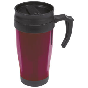 Šalica termo 400 ml pvc Fort Worth metalik crvena