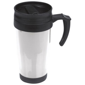 Šalica termo 400 ml pvc Fort Worth metalik bijela