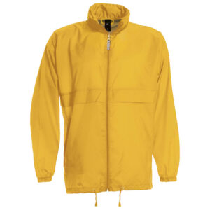 Vjetrovka s kapuljačom zip unisex B&C Sirocco zlatna žuta S!!