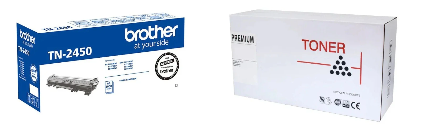 Prikaz OEM i kompatabilnog tonera