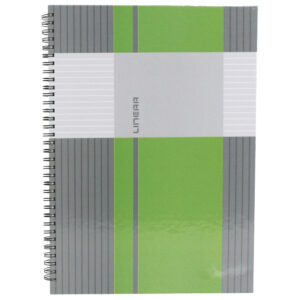 Blok kolegij A6 crte  80L spirala gore mat+lak Linear Marker 4-66
