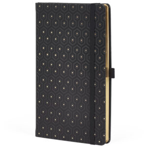 Notes 13x21 cm crte 96L s gumicom Castelli Gold Honeycomb crno/zlatni!!