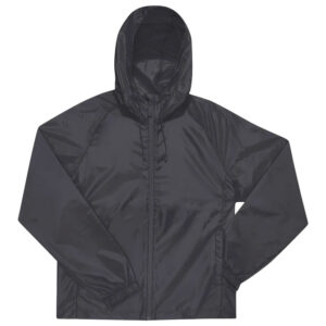 Vjetrovka s kapuljačom zip unisex B&C # Reset Lined Windbreaker tamno siva S