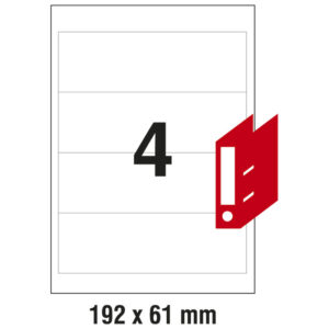 Etikete ILK za registratore 192x61 mm pk100L Zweckform L4761-100 bijele