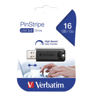 Memorija USB 16GB 3.2 PinStripe Verbatim 49316 crna blister