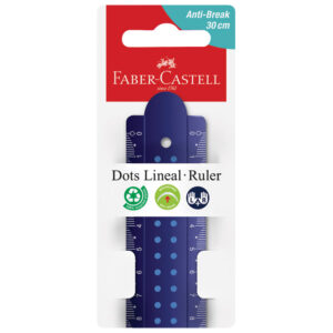 Ravnalo pvc 30 cm Dots Faber-Castell 172130 sort