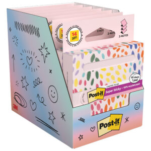 Blok samoljepljiv "Z" 76x76 mm 90L Post-it Recycled Pastel Pink 3M.R330-1RSSP rozi blister