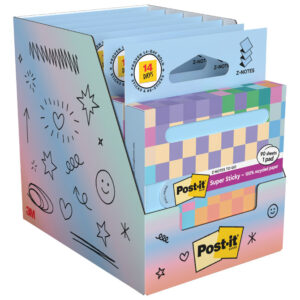 Blok samoljepljiv "Z" 76x76 mm 90L Post-it Recycled Pastel Blue 3M.R330-1RSSB plavi blister