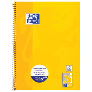 Blok kolegij A4+ karo 80L perforacija+4rupe Classic Oxford 100050356 tamnožuti