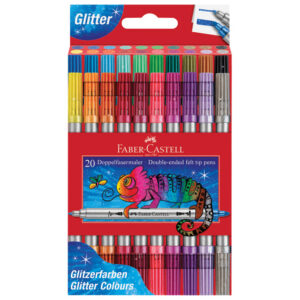 Flomaster školski 20boja obostrani glitter Faber Castell 151108 blister