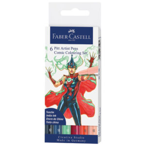Flomaster Pitt artist  6boja Comic Colouring Faber-Castell 267196 sortirano blister!!