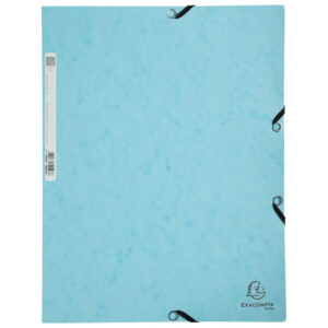Fascikl klapna s gumicom karton A4 Aquarel Exacompta 55528E pastelno plava