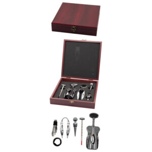Set za vino - 6 dijelova u drvenoj kutiji JM038
