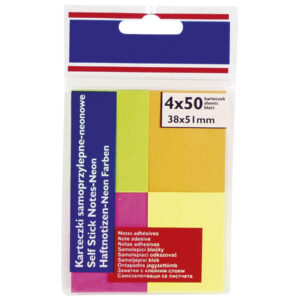 Blok samoljepljiv  38x51 mm 4x50L Donau 7578001PL-99 neon blister