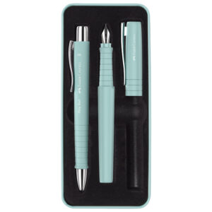 Garnitura olovka kemijska+nalivpero Poly u met.kut. Faber Castell 241053 pastelno tirkizna