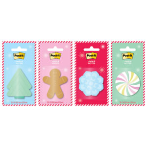 Blok samoljepljiv Božićni motivi  48.2x48.2 mm 50L Post-it EMHOL25-JN 3M.sortirano blister