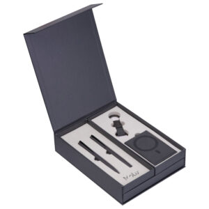 Set poklon 2 olovke kemijske+roler+privjesak+etui za kartice+notes A5 Molu 533077 tamnosivi