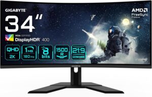 36 cm (34″) UWQHD 1 ms