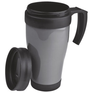 Šalica termo 400 ml pvc Fort Worth metalik siva!!
